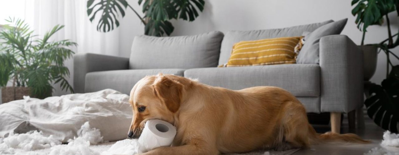 hond die alles kapot bijt